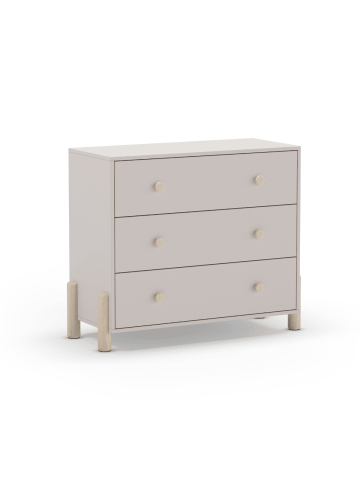 Kommode DAPHNÉ in Creme - (W)90 x (H)80 x (L)40 cm