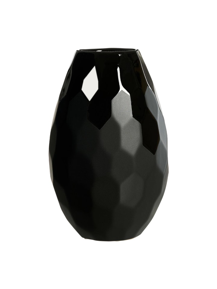 Vase Onyx in Schwarz 26 cm