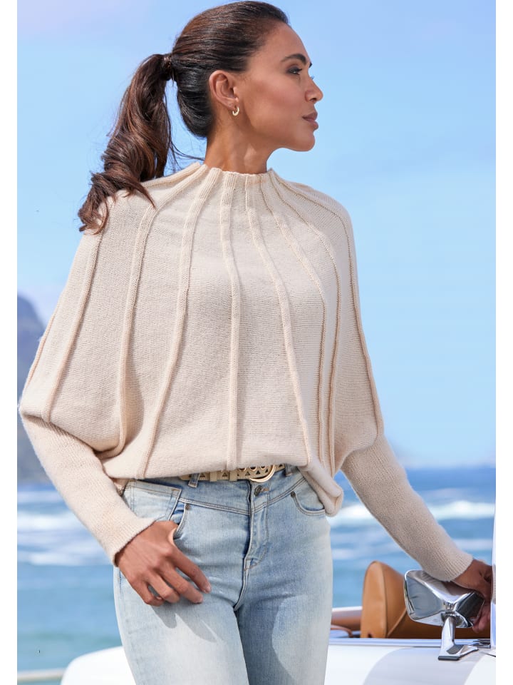 Strickpullover in beige