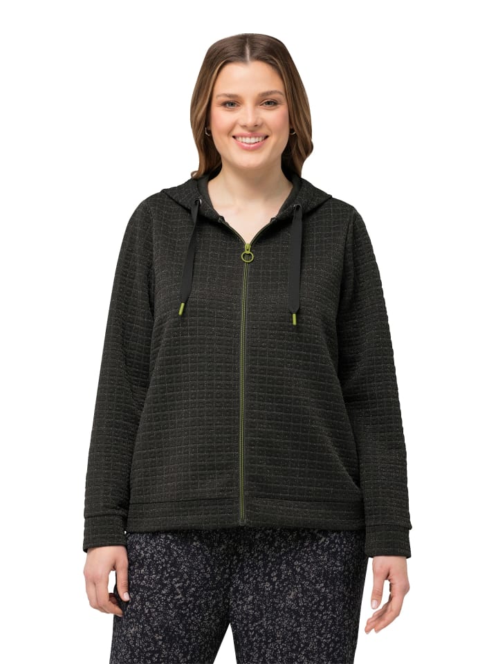 Sweatjacke in graphitgrau