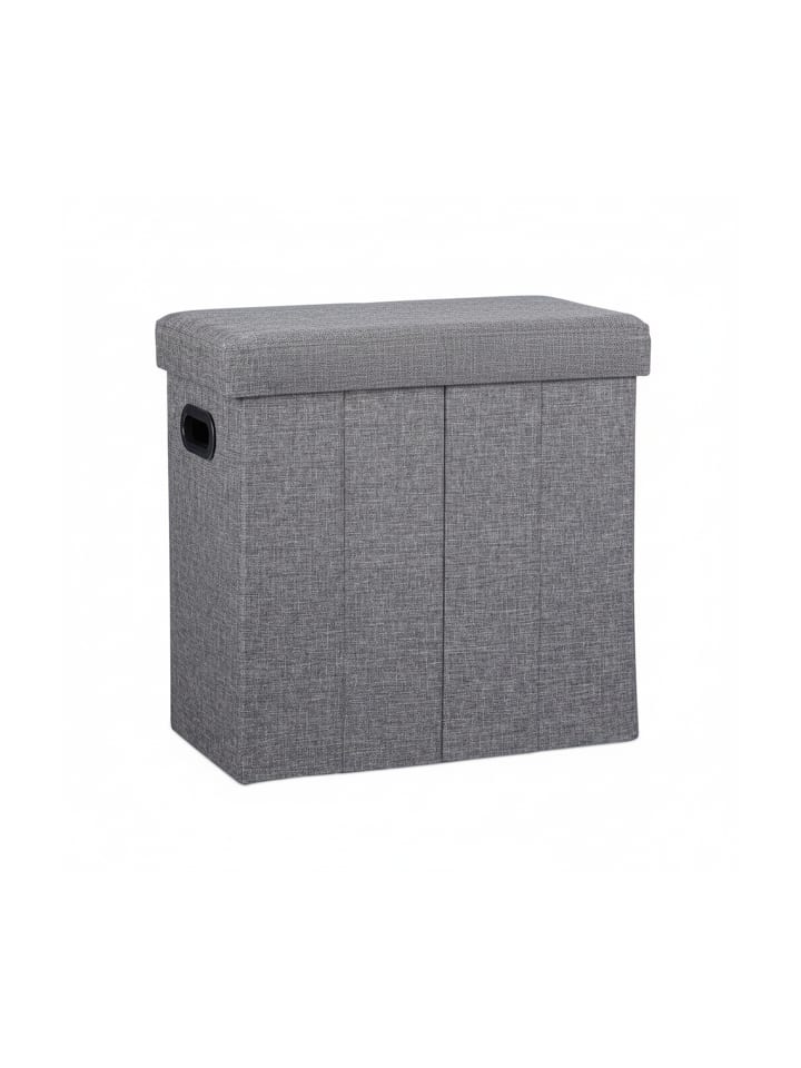 Sitzhocker in Dunkelgrau - (B)46 x (H)49,5 x (T)25,5 cm