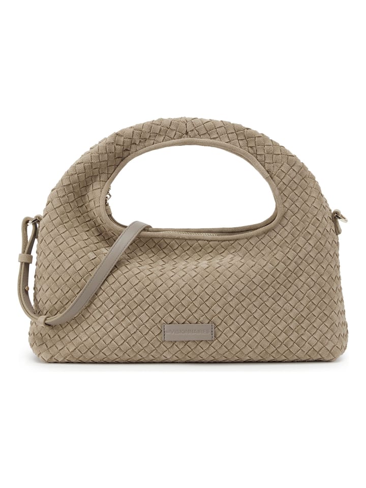 Sadie Grande Weave Handtasche Leder 40 cm mushroom