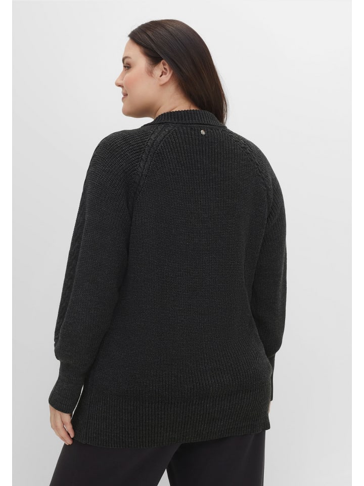 sheego Strickjacke in schwarz meliert | kaufen günstig limango