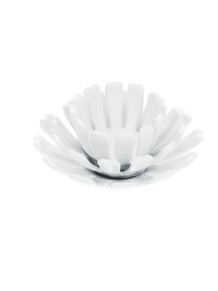 2 x Teelichthalter in Weiß - (H)6 x Ø 13,5 cm