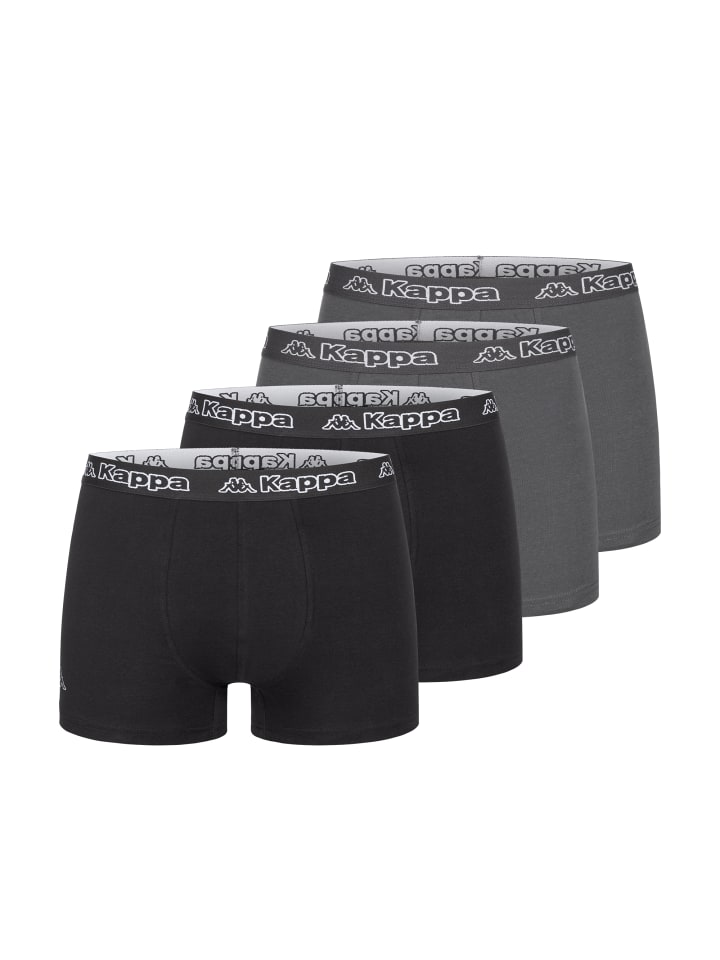 Kappa Boxershorts 4er Pack 2x Schwarz/2xAnthrazit