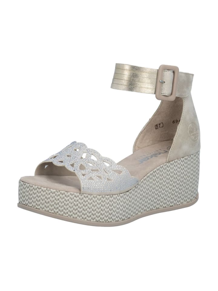Plateau Sandaletten in Beige