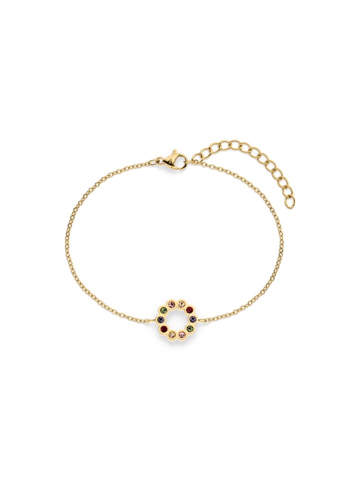 Armband Colorful Circles in gold