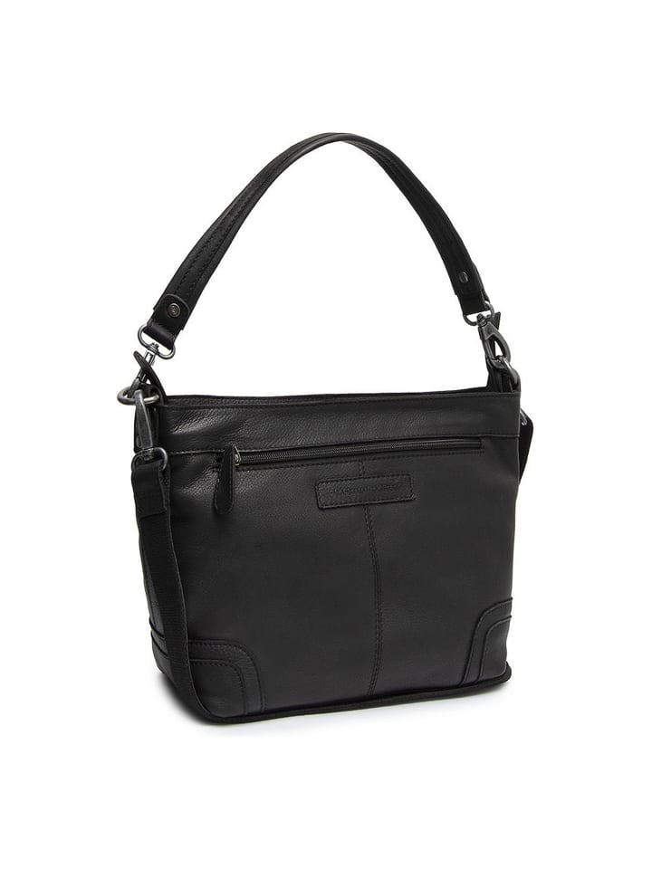 Zarita Schultertasche Leder 22 cm black
