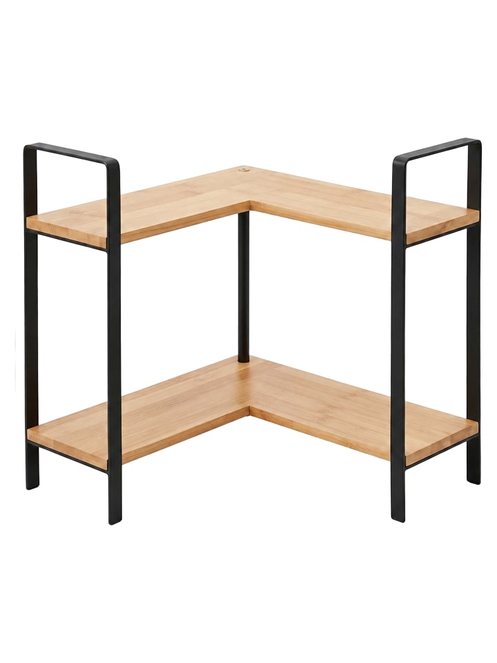Arbeitsplatten-Regal in Natur/ Schwarz - (B)30 x (H)33 x (T)30 cm