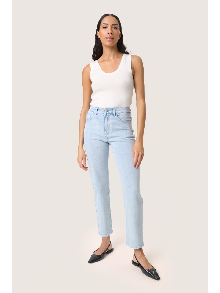 Jeans SLRomy Gerade Passform in Medium Blue Denim