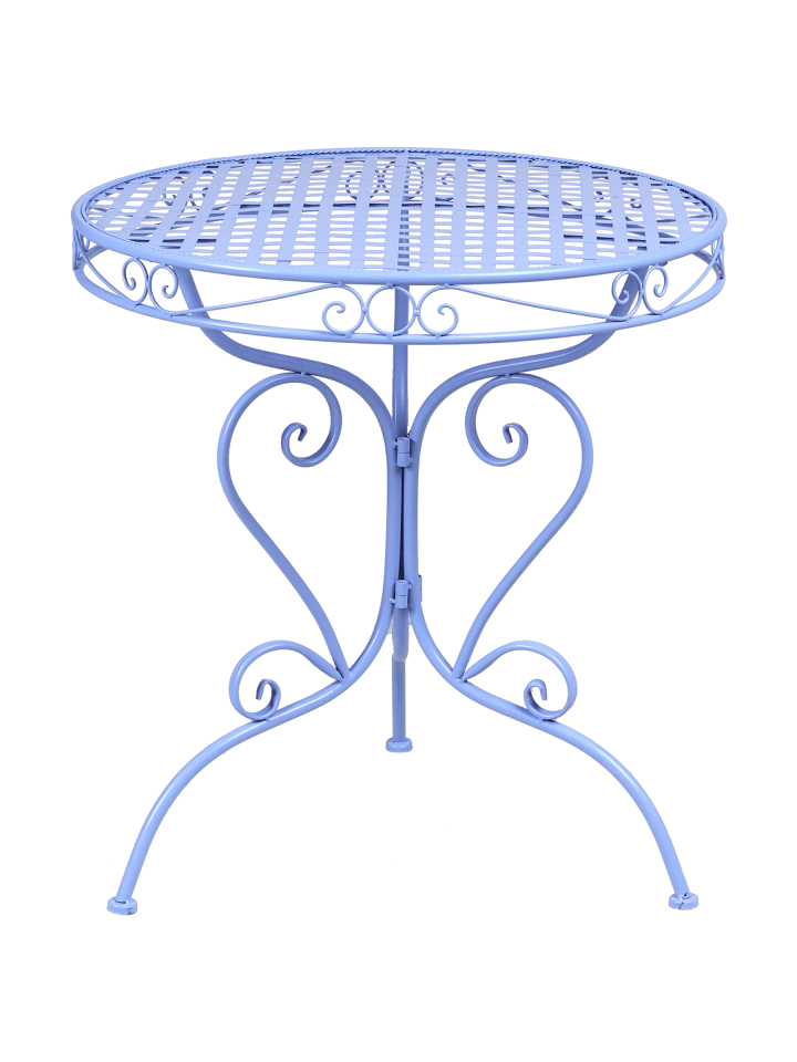 Runder Tisch ALBINIA in Blau - (W) 70 x (H) 74 x (L) 70 cm