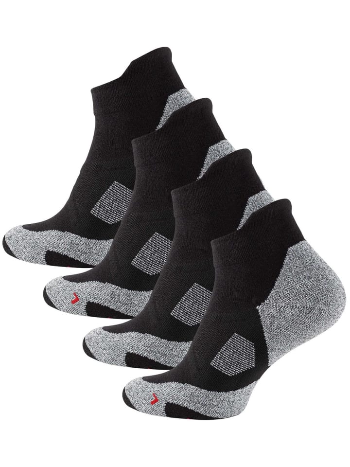 Sneaker Sport Socks 2 Paar, Unisex in schwarz