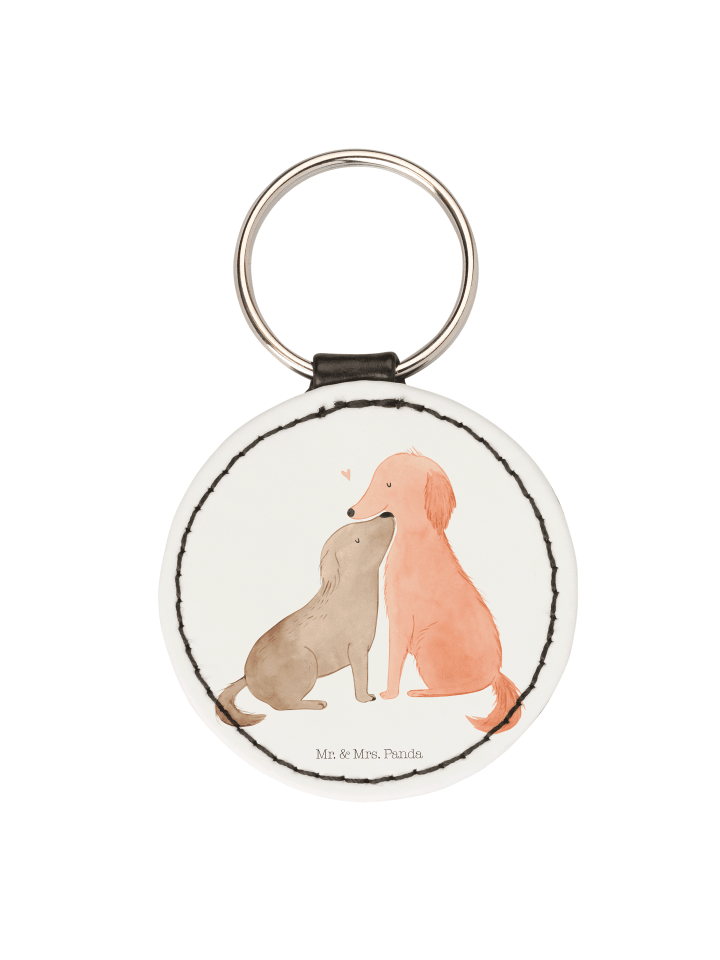 Schlüsselanhänger Hunde Liebe ohne Spruch in Weiß