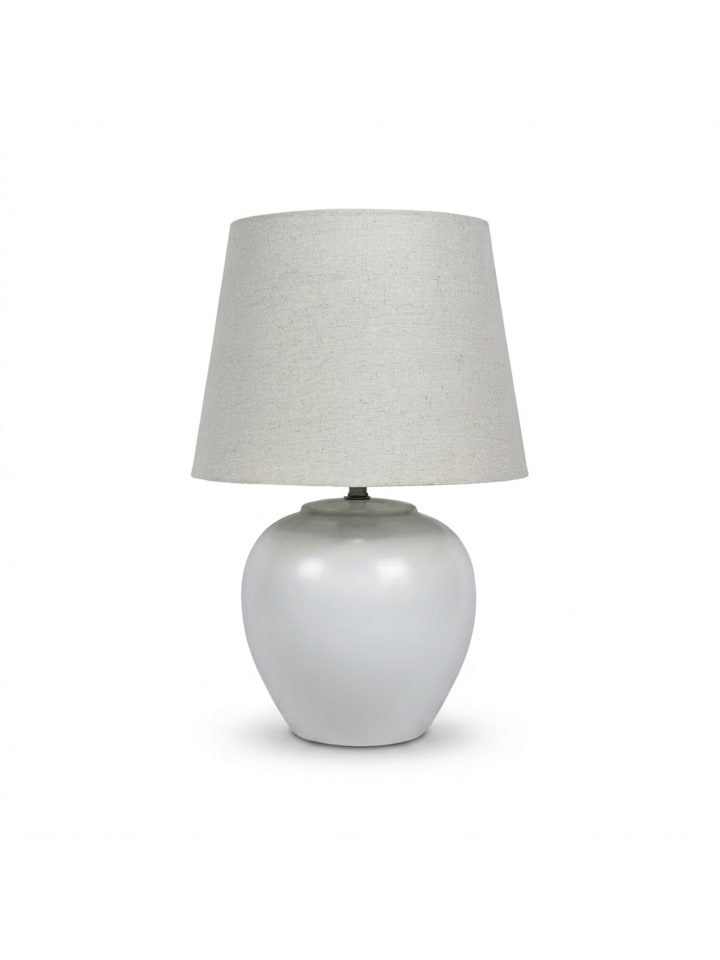 Tischlampe in Weiß/ Creme - (H)45 x Ø 30 cm