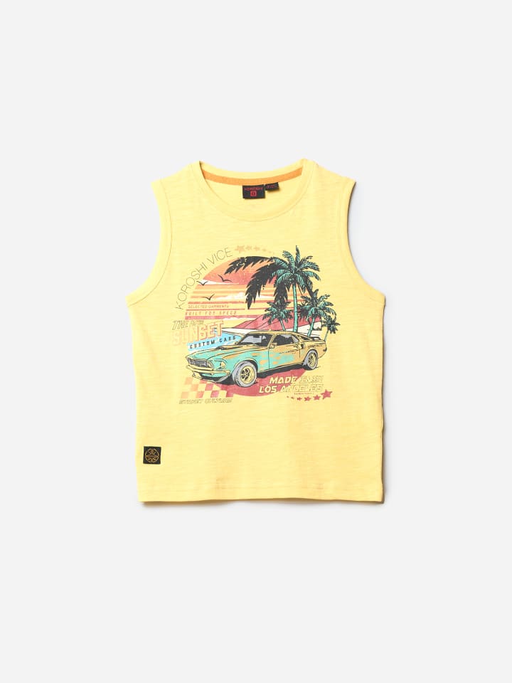 Ärmelloses t-shirt für jungen in gelb