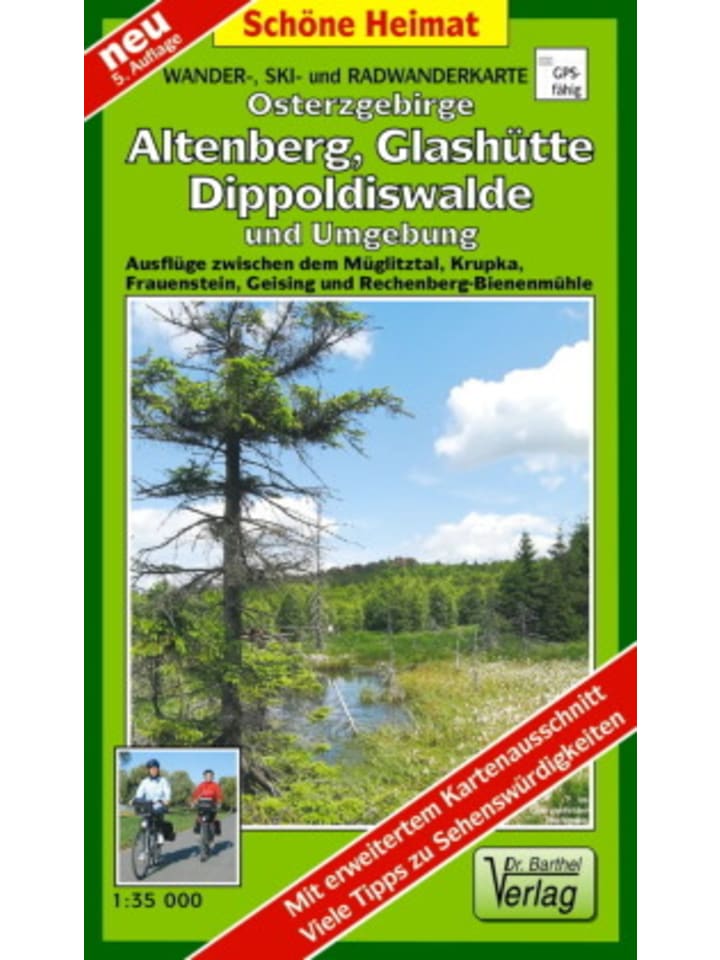 Landkarte/Globus - Doktor Barthel Karte Osterzgebirge, Altenberg, Glashütt