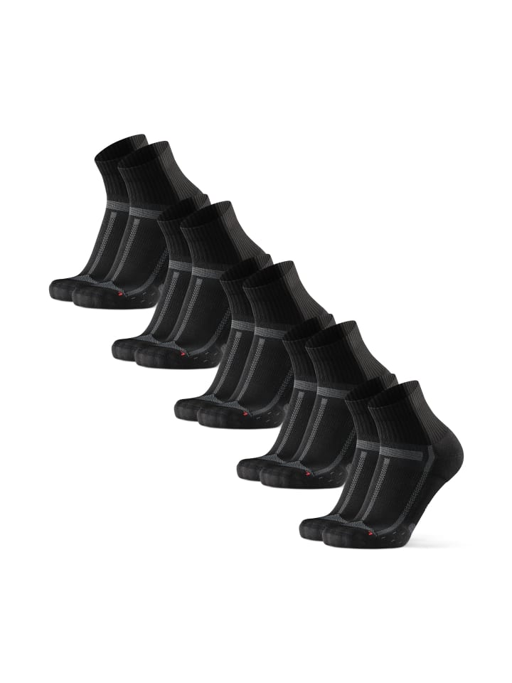 Socken Long Distance Quarter in Black/Grey