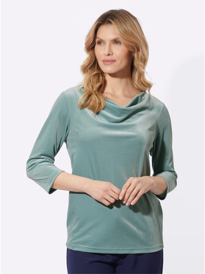 Wasserfallshirt in jade