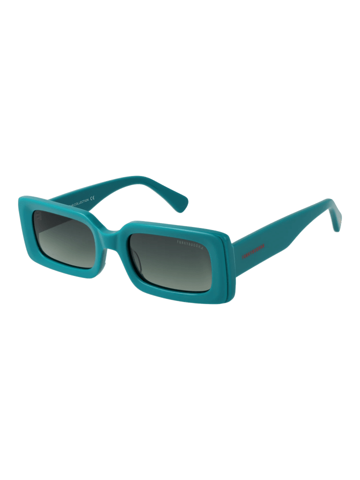 Frauen Sonnenbrille Rechtwinklig Türkis