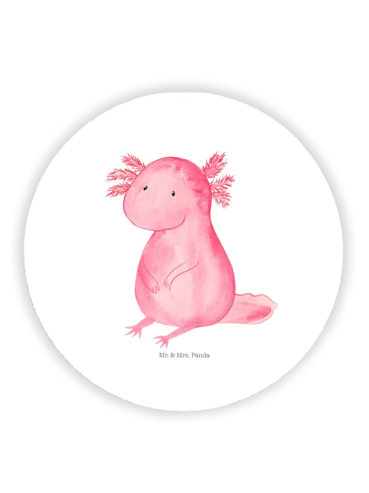 Magnet Axolotl Niedlich ohne Spruch in Weiß
