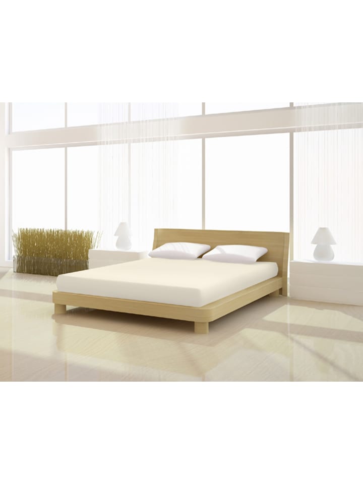 Spannbetttuch Jersey basic 90 - 100 x 200 cm in natur
