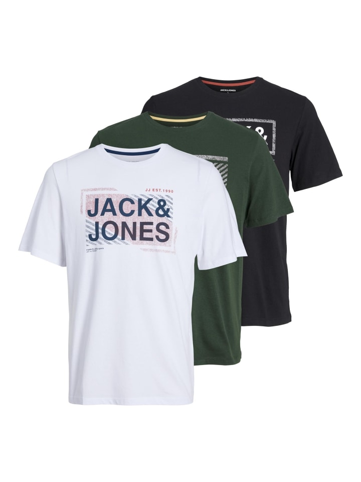 3er-Pack T-shirt in Black 1