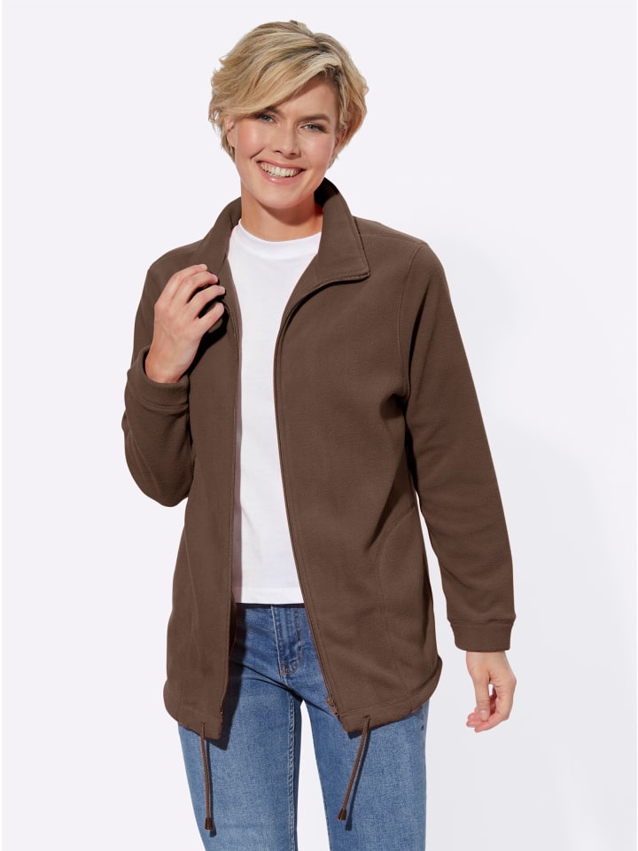 Fleece-Jacke in mokka