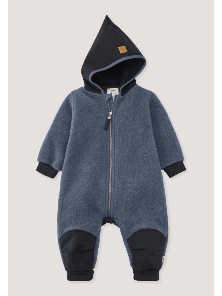 Wollfleece Overall in graphitblau