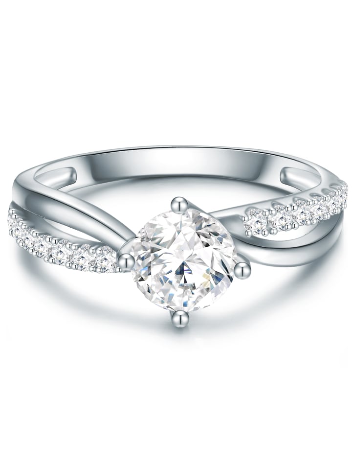 Ring aus Sterling Silber mit Zirkonia in silber