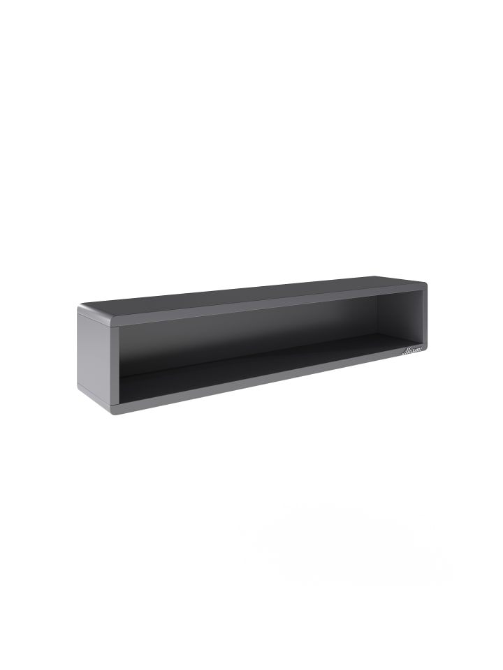 Wandregal "Miami" in Dunkelgrau - (B)98 x (H)20 x (T)20cm