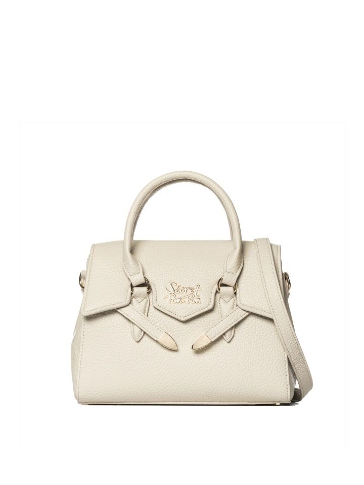 Handbag in MILKY WHITE AND GOLD