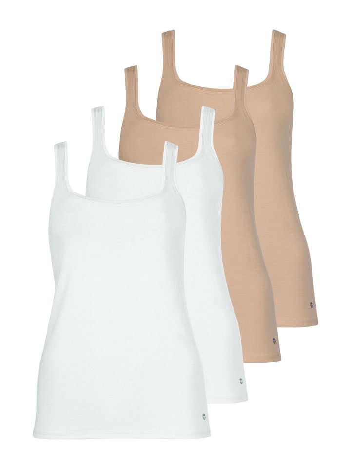 4er Pack Achseltop in white-skin