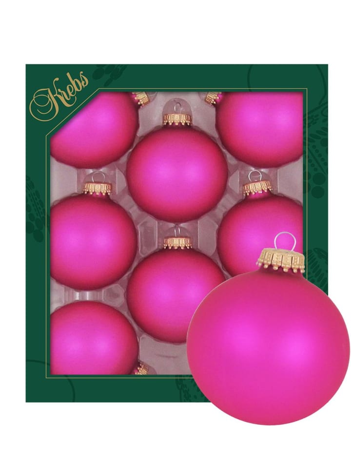 8er-Set: Baumkugeln in Pink