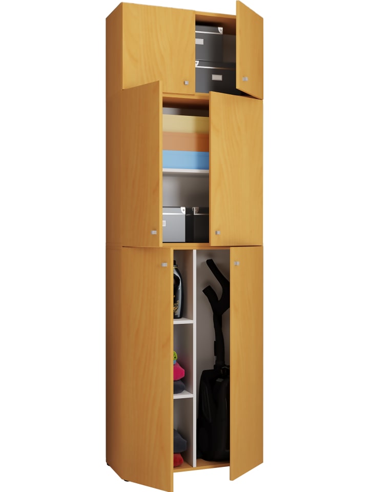 Holz Besenschrank Staubsauger Putzschrank Lona A in Buche