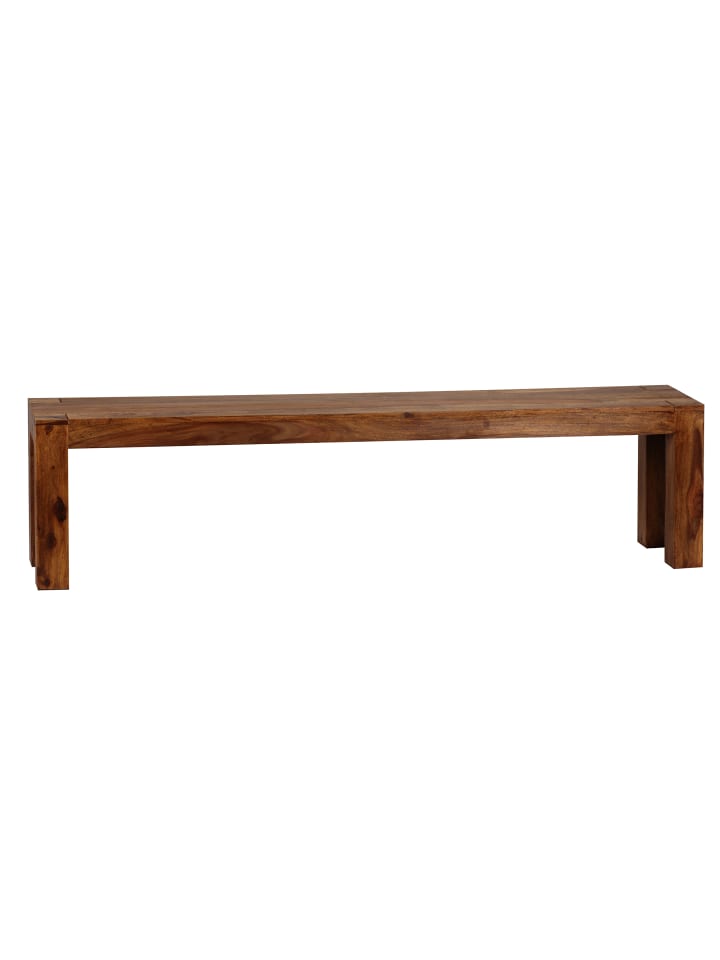 Sitzbänk in Braun / Sheesham / 180x35x45