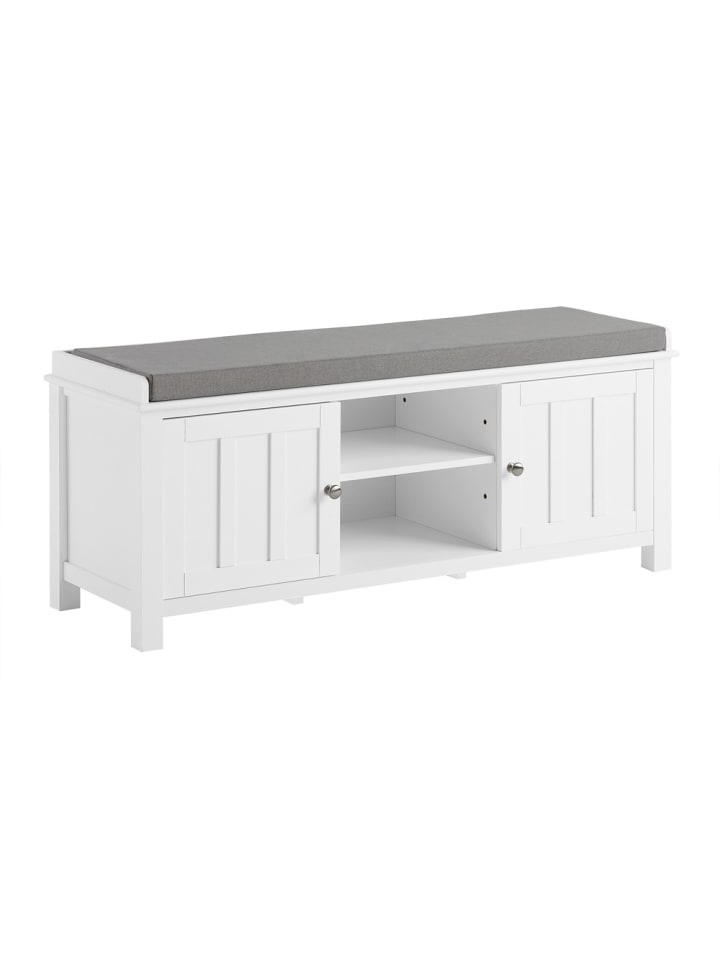 Schuhbank in Reinweiß - (W) 35 x (H) 43 x (L) 105 cm