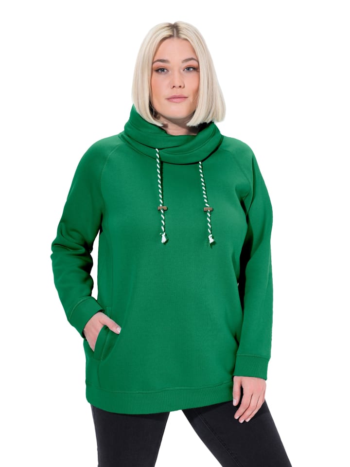 Sweatshirt in smaragdgrün