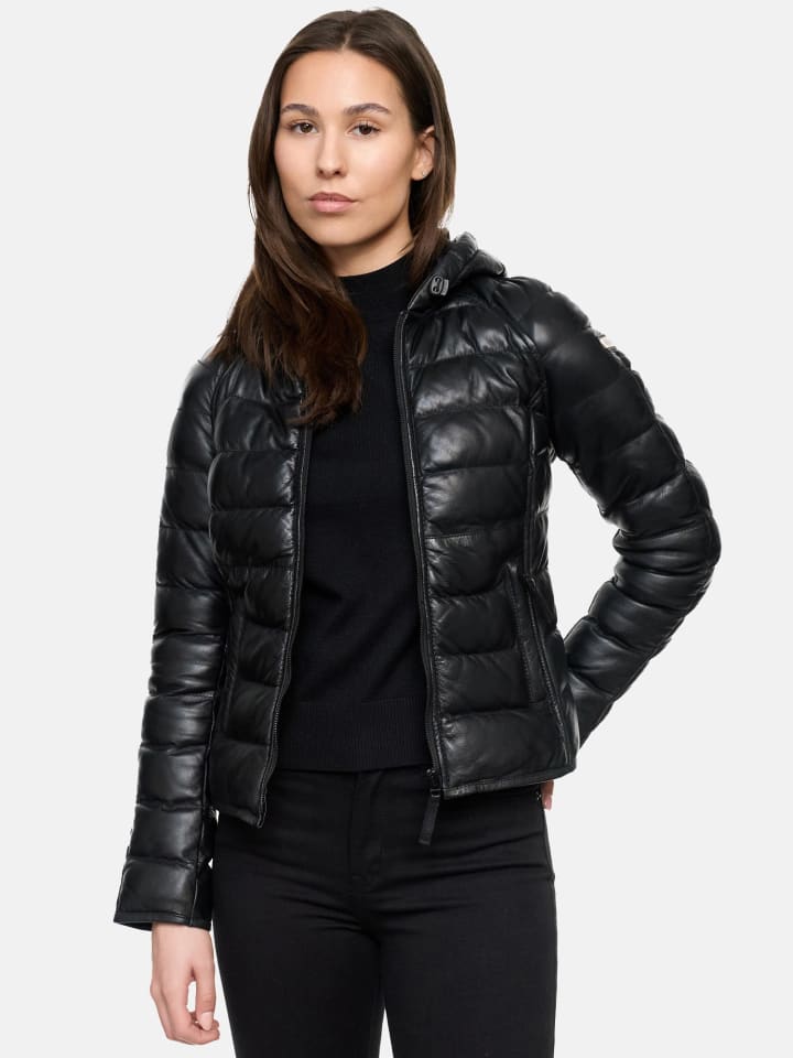 Lederjacke "F510" - in Schwarz