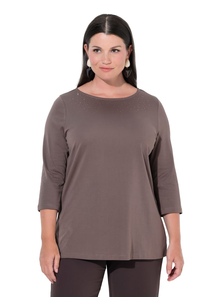 Shirt in dunkles taupe