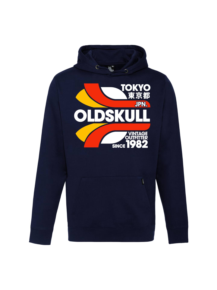 Kapuzensweater Retro Tokyopolis in Navy