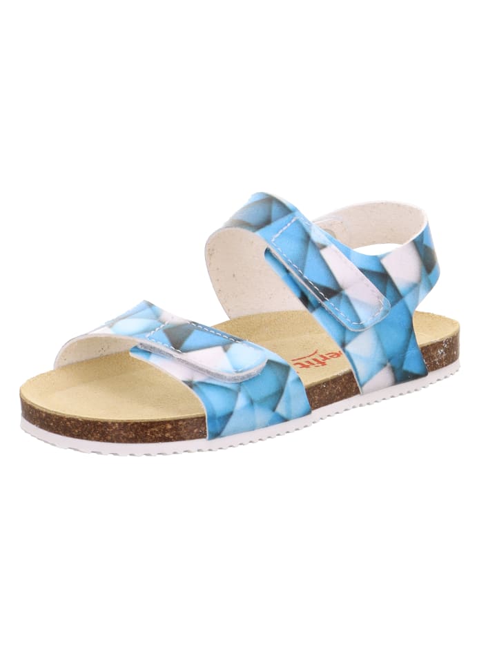 Tieffußbett Sandale BIOS FLEX in Blau/Mehrfarbig
