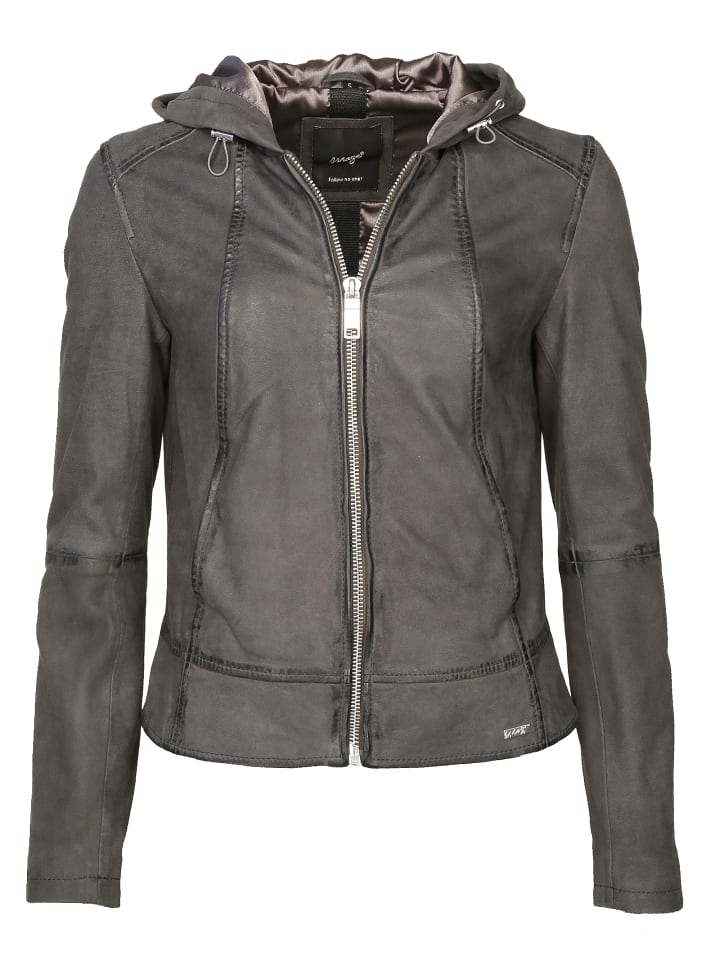 Lederjacke Donie in anthrazit