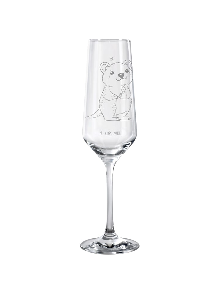 Trinkglas Quokka Happy ohne Spruch in Transparent