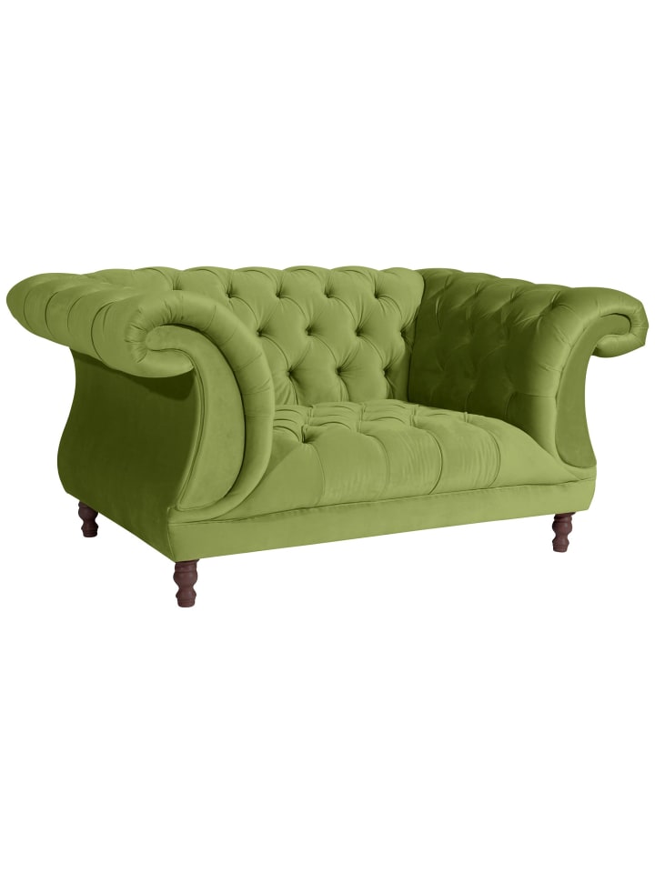 CHESTERFIELD Sessel Kaylin Samtvelours oliv