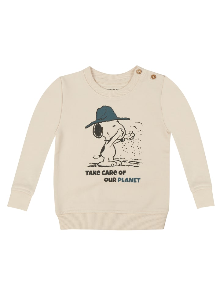 Pullover Sweatshirt Peanuts Snoopy Cradle to Cradle in Beige
