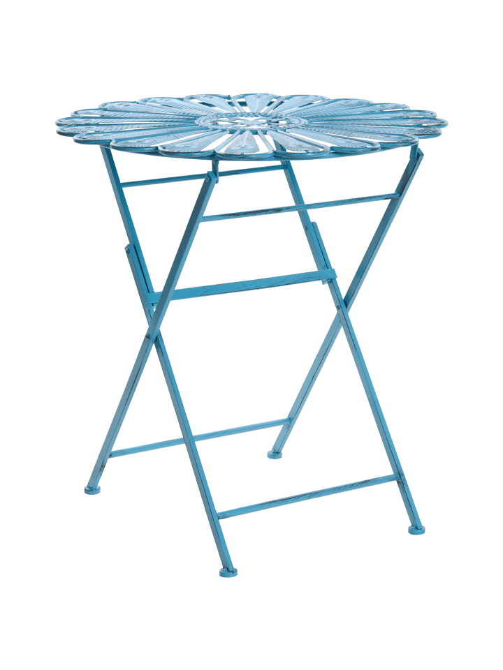 Outdoor Bistrotisch PAVIA in Blau - (W) 71 x (H) 76 x (L) 71 cm