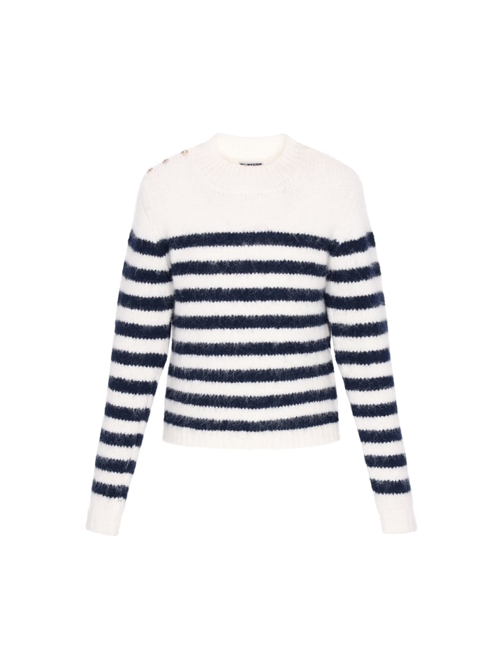 Women Sweater in offwhite navy