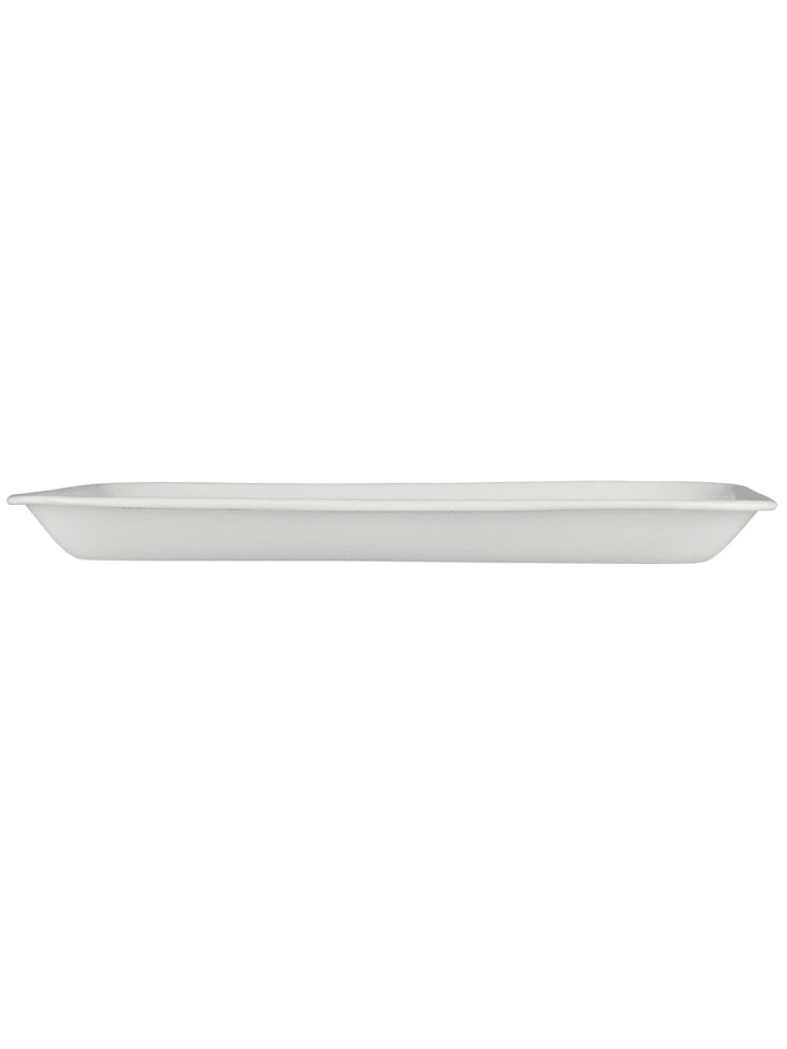 Tablett mit schrägen Kanten Emaille in weiss