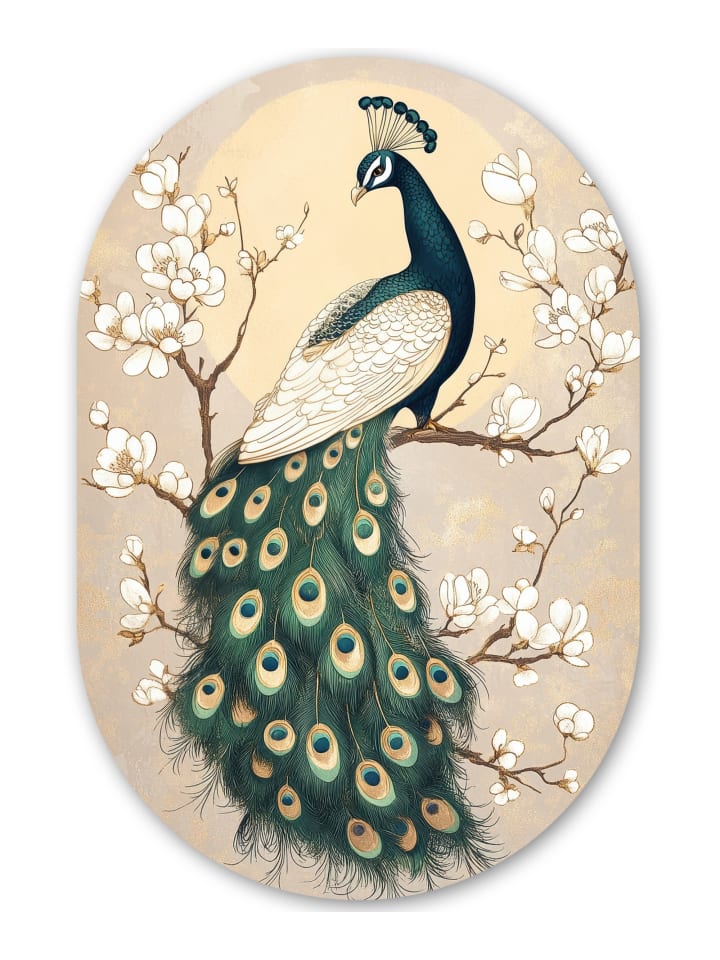 Ovales Wandbild Champagner