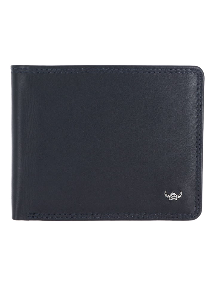 Polo Geldbörse RFID Schutz Leder 11 cm marineblau